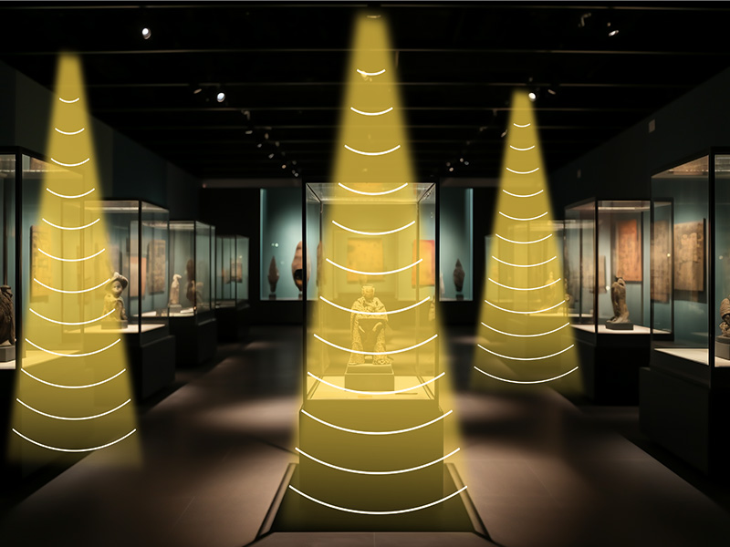 展覽館、博物館、畫廊、展廳等場景使用定向音箱