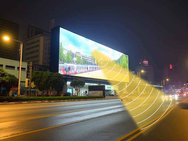 數字標牌、廣告機、LED廣告屏等場景使用定向音箱