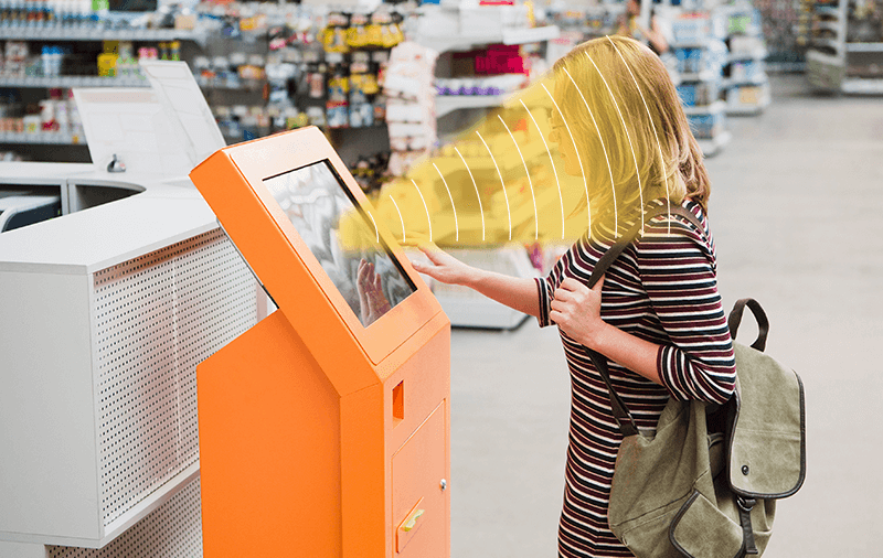 自助終端集成定向音響